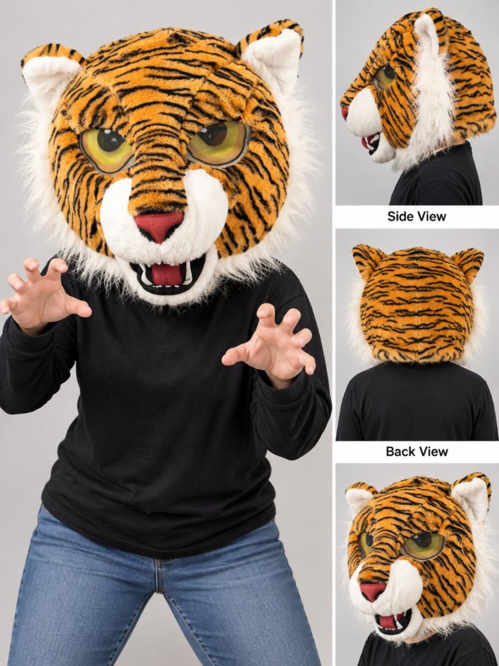 Dan Dee Big Greeter Heads Tiger Mascot Head Plush Halloween Costume KH710383AA